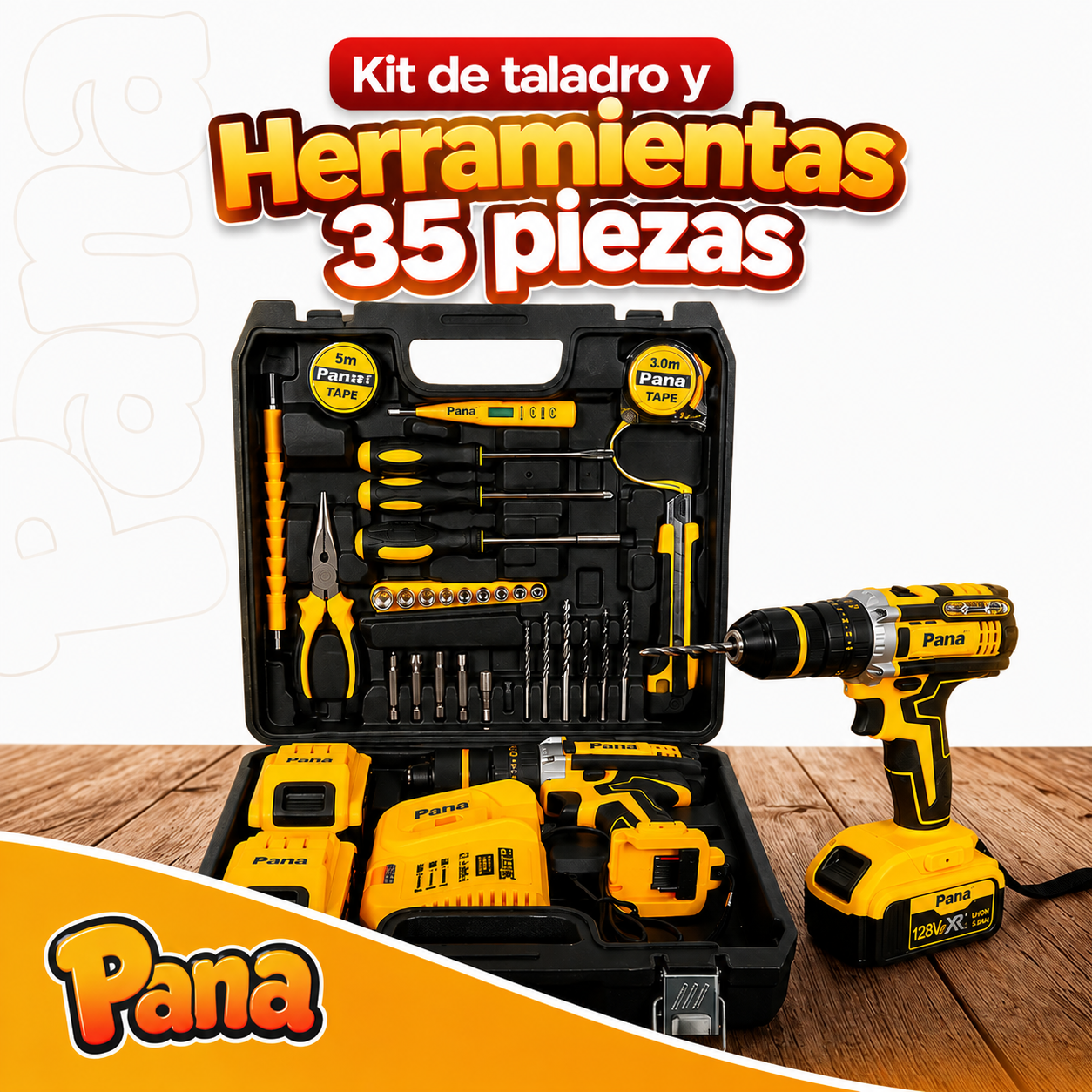 Kit taladro y herramientas 35 piezas - 50% de descuento solo hoy 🔥